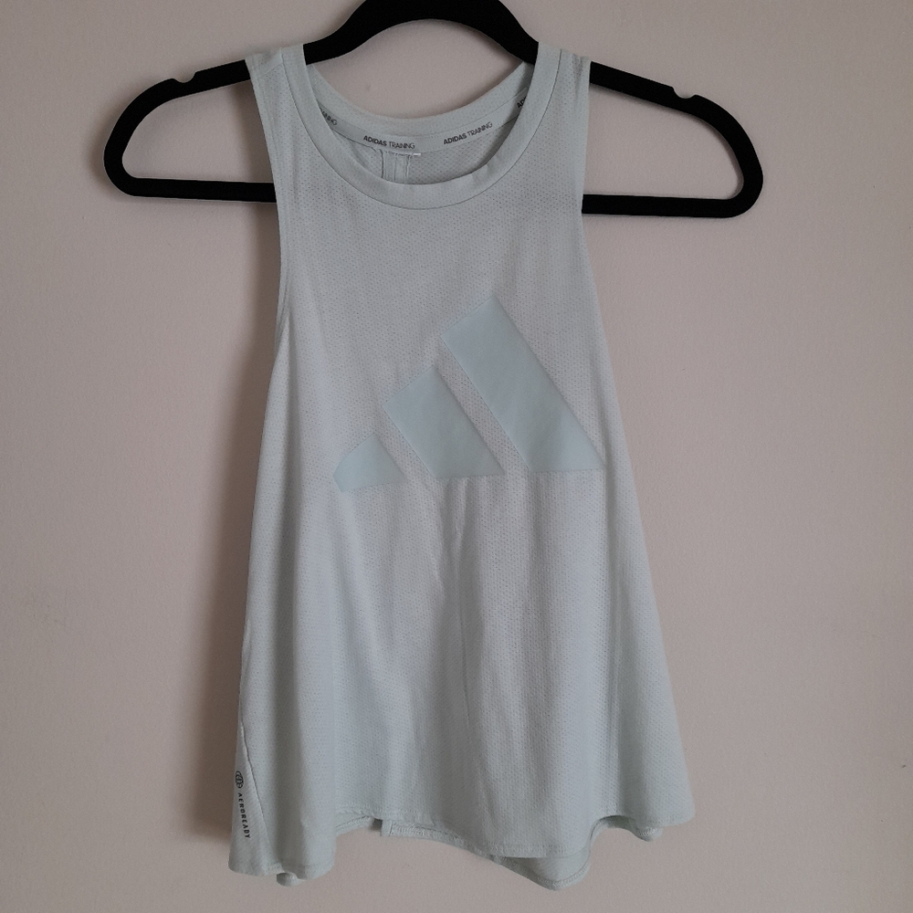 Adidas Training Tank Top - Light Green - Side Medium